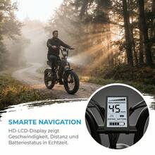 Adult Electric Bicycle, 20-Inch Wide Tires, 48-Volt 15 Ah Battery, Rated Power 750W, Maximum Range 29-39 Miles, Maximum Load Capacity 330 Lbs. - 加 - 查看 5