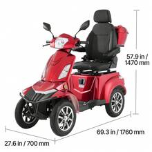 Scooter de mobilité - 69,3 x 27,6 x 57,9 pouces - Voir 10