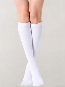 1/2/3 pares de calcetines de media caña ajustados de punto, calcetines deportivos estilo JK para mujeres, adecuados para uso diario durante todo el año - Multicolor - Ver 8