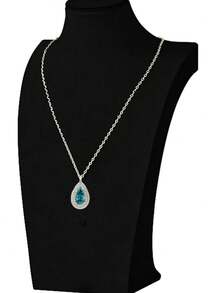 1 Black Velvet Necklace Display Stand, High-End Mannequin Bust Holder, Suitable For Jewelry Counters, Travel, And Back-To-School Season. - Black - View 6