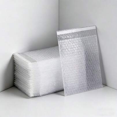 透明气泡邮递员自封运输袋，小型企业防水加厚信封，珠宝包装，化妆品，运输用品，防震保护袋