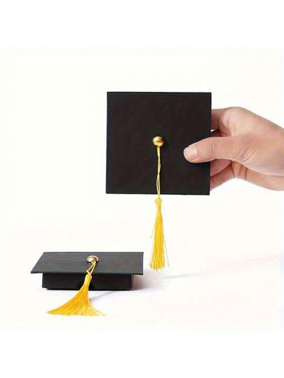 1pc Graduation Season Bachelor's Cap Gift Box, Black Doctor's Cap Gift Wrapping Box, Suitable For Graduation Celebrations, The Perfect Choice For Graduation Parties.