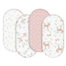 4pcs Baby Crib Sheets, Breathable Soft Fitted Crib Mattress Pad, Elastic Travel Crib Stylish Pattern, Standard Crib Sheets Suitable For Baby Boys And Girls, Size 32"X16" - Bassinet Sheets - View 22