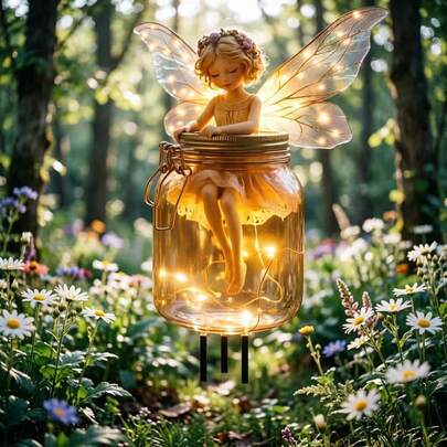 2D仙女亚克力花园插牌，户外庭院草坪露台花盆装饰