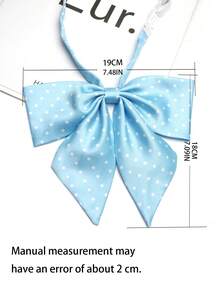 Pink Polka Dot Bow Tie, JK School Style Accessory, Youthful & Versatile Shirt Decor, Graduation Photo Prop - Multicolor - View 8
