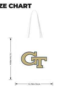 Georgia Tech Yellow Jackets Icon Logo Women S Durable Canvas Shopping Bag  Friendly Design For Travel And Parties, - trắng - Xem 6
