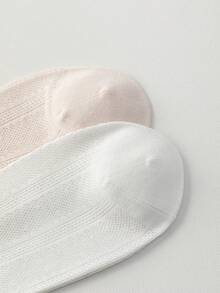 1 par de calcetines largos y transparentes de mujer de seda de morera con volantes en el bajo, transpirables para uso diario en primavera y verano - Multicolor - Ver 12