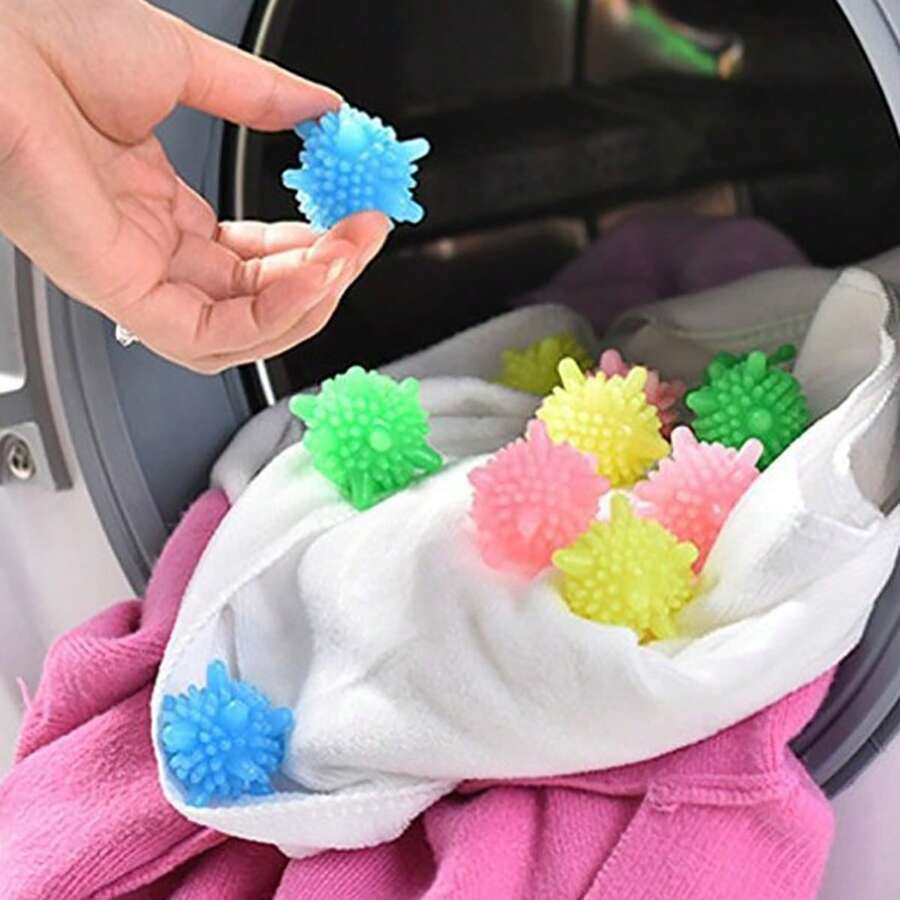 10 quả bóng vệ sinh máy giặt, bóng giặt thần kỳ giúp làm mềm vải, chống nhăn. - Màu sắc ngẫu nhiên * 10 cái - Xem 1