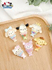 SANRIO Nguyên liệu làm trang sức Hello Kitty, mặt dây chuyền nhựa, ốp điện thoại hoạt hình trơn và phụ kiện tóc thủ công tự làm. - Phụ kiện nhựa - Xem 6