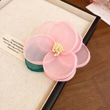 1个清新蝴蝶蕾丝花朵发夹 - 彩色 - 查看 6