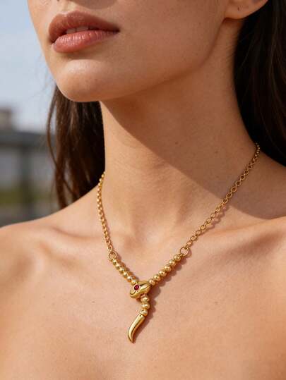 Collar de cruz vintage mini dorado para hombres, collar con colgante de cruz dorada con cadena, joyería para hombres, regalo de collar para hombres, Reino Unido