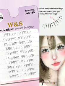 Waloshow 80pcs Cat Claw Segmented Lower Lash False Eyelashes, Natural & Realistic, Suitable For Beginners & Daily Wear - B - View 4