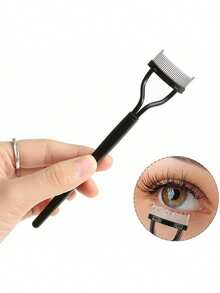 2件套睫毛梳、睫毛分离器、睫毛夹、金属刷、化妆工具 - 彩色 - 查看 6