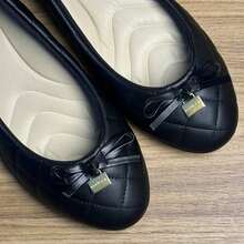 Sapatilha Feminina Casual Acabamento em Costura Confortável e Elegante Moleca Original - Preto - Visão 2