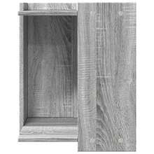 vidaXL Katzenklo Schrank, Katzenschrank Katzentoilette, Beistelltisch Katzenhaus, Katzenmöbel Verstecktes Design, Grau 42x42x51cm Holzwerkstoff - Grey - View 5