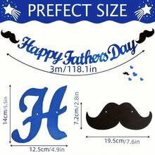 Pancarta del Día del Padre - 2 paquetes de decoración colgante con brillo y diseño único de corbata y cerveza, suministros para la fiesta del Día del Padre, el mejor regalo para papá, decoración interior y exterior - Ver 4