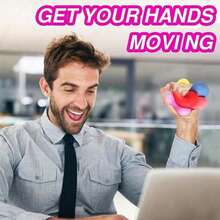 10个随机颜色方形减压球，弹性挤压球，拉伸减压软球，感官手指玩具，缓解焦虑小工具，适合生日派对礼物，可用作扭蛋填充物，成人穴位按摩减压器，派对小礼物，弹力球，弹力球玩具，针织派对装饰，挤压球 - 送给家人和朋友的最佳礼物（颜色随机） - 多色 - 查看 7