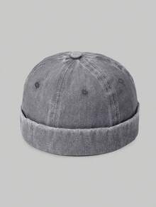 1pc Women's Brimless Sailor Cap, Retro Felt Brimless Baseball Cap, Unisex Breathable Adjustable Hip Hop Hat For Outdoor Sports, Spring & Autumn - Solid Color Brimless Hip-hop Cap - View 14