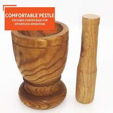 Small Wood Mortar Pestle Local Shipping - Small + Wood - View 3