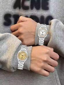 女士复古奢华日系石英表 时尚简约艺术钢带女士手表 - 均碼 - 查看 4