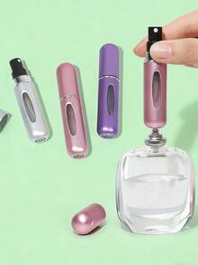 1/2/3/4/5个装 5毫升可填充香水喷雾瓶,旅行香水瓶,可填充旅行喷雾瓶,假日旅行必备,香水补充装,独立包装,旅行香水补充装和便携式香水喷雾器,闪亮粉色香水瓶,带泵式喷雾器,香水补充装,旅行瓶和喷雾器 - 多色5ml - 查看 2