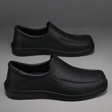 Men's Multi-Functional Shoes, One-Piece Work Shoes, Non-Slip Durable Kitchen Shoes, Slip-On - Black - View 11