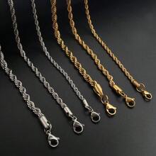 Dây chuyền nam mạ vàng bằng thép không gỉ, kiểu dây xoắn 5mm, dài, phong cách Hip Hop của rapper. - rộng 5mm - Xem 1