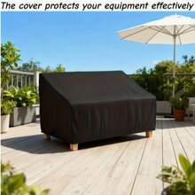Outdoor Bench Cover, Park And Patio Bench Cover, Small Outdoor Furniture Cover - Full Protection, Dust-Proof And Waterproof - Black - View 2