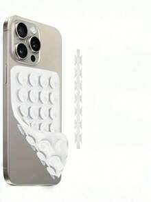 1个硅胶手机粘性手柄，吸盘式手机壳支架，免提粘性手机手柄，适用于自拍和视频，手机手指握把支架 - 彩色 - 查看 11