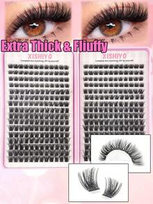 DIY Lash Extensions Book 384PCS Individual Lashes Clusters D Curl Lash Clusters Eyelash Extension At Home False Eyelashes Lash Clusters, Eyelash Clusters, Individual Eyelashes, Lashes, Fake Lashes - View 3