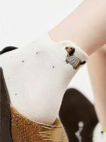 Women's Cute Dachshund Ankle Socks 3/6 Pairs Random (No Embroidery) | Breathable Low-Cut, Heel Protection, Soft Summer Casual Socks - Multicolor - View 7