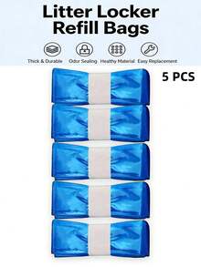 2 Packs / 4 Packs Cat Litter Disposal Refill Bags & Cartridge Refills, Compatible With Genie & Angelcare, Odor Lock, Extra Thick, Heavy Duty, Leak Proof, High Capacity Hygienic Refill Kits - Multicolor - View 17