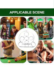 Bộ 2 giá đỡ bi-a, dụng cụ tập luyện bi-a, dụng cụ luyện tập gậy bi-a, được thiết kế để cải thiện độ chính xác và kỹ năng, làm bằng acrylic bền, phù hợp cho người đam mê bi-a. - Nhiều màu - Xem 5