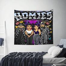 Art Posters Featuring Lil Homies From The Old School 90S, Perfect For Decorating Your Living Room Or Bedroom. A Great Gift Idea, Measuring 60 Inches By 51 Inches. - 1PC - 查看 3