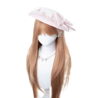 alicegarden 32-Inch Long Synthetic Wig Featuring A Natural Straight Style A Stunning Burnt Orange. Designed With Bangs , It Is Crafted From Heat-Resistant Fiber To Ensure Durability. This False Hairpiece Is Perfect For Daily Use, Offering A Natural And Realistic Appearance That Mimics. (Excluding Accessories)