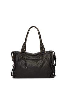 Women's New Retro Tote Handbag, European And American Fashion Motorcycle Bag, Large Capacity Travel Bag, Suitable For Shopping, Commuting And Daily Use - Black - View 8