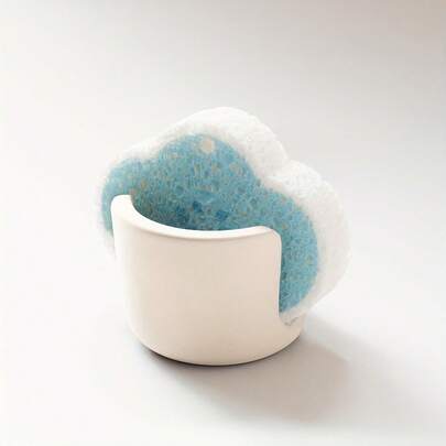 紧凑型硅藻土海绵架 - 速干、高吸水性，适用于厨房和浴室水槽