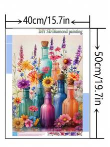 1幅DIY钻石画 - 花瓶，家居装饰，全钻，30*40厘米/40x50厘米 - 套裝 - 查看 4