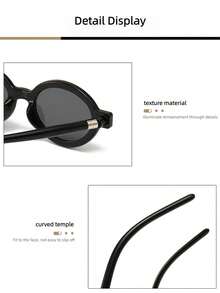 欧美复古椭圆形镜框，2000年代风格，时尚女式眼镜，动物图案，Y2K风格，五月女士街头配饰 - 彩色 - 查看 4