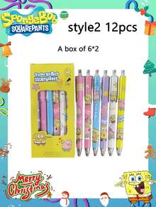 SpongeBob SquarePants 6 قطعة/علبة أقلام بتصميم شخصية سبونج بوب، مناسبة للامتحانات والاستخدام المكتبي، ألوان وأنماط عشوائية، قرطاسية طلابية إبداعية، لوازم مكتبية، هدية مثالية للعائلة والأصدقاء والزملاء، هدايا قرطاسية، لوازم مدرسية، موسم العودة إلى المدرسة، المناسبات - متعدد الألوان - مشاهدة 9