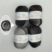 4 X 50g Gradient Rainbow Knitted Yarn, Fresh And Bright 100% Knitted Warm Yarn, Suitable For Sweater Knitting, Christmas Scarf Crochet, New Year's Gift, Home Decor DIY - A - View 26