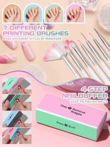 美甲工具套組，美甲沙龍套組，美甲燈，凝膠美甲烘烤燈，凝膠美甲指甲油烘乾機，電動美甲鑽頭，低噪音凝膠美甲卸除器，美甲刷 - 完美適用於沙龍級居家使用，美甲愛好者的必備工具 - 彩色 - 查看 9