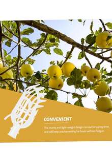水果采摘器，塑料花园篮式采摘器，苹果蓝莓采摘器，梨桃采摘器，园艺农业水果采摘工具，家用和花园水果采摘设备，包括果园采摘工具头，花园农场，包括便捷的采摘设备 - A - 查看 4