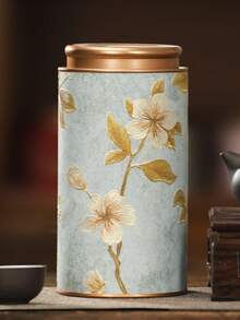 1 pièce 500ml/100ml Récipient de cuisine & garde-manger pour le thé, les grains de café, le sucre et les noix, boîte à thé en métal, joint hermétique, fond et couvercle en porcelaine émaillée, cadeau de fête et usage quotidien - Multicolore - Voir 14