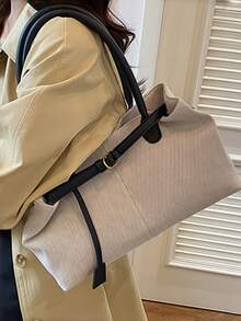 1. Túi đeo chéo nữ thời trang dung tích lớn, túi xách phong cách Hàn Quốc cổ điển mới, túi đeo vai vải bố dung tích lớn tiện dụng\N2. Túi tote vải bố dung tích lớn phong cách cổ điển phối màu tương phản thời trang dành cho nữ\N3. Túi vải bố dung tích lớn thường ngày dành cho nữ, túi đeo chéo đa chức năng mới\N4. Túi xách và túi đeo vai phối màu tương phản dung tích lớn - Nhiều màu - Xem 11