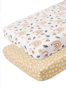 2pcs Unisex Baby Bed Sheets, Suitable For Standard Crib And Toddler Mattress, Ultra Soft Microfiber Baby Sheets Size 47x24x6 Inches - Crib Sheets - View 13