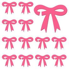 8Pcs Acrylic Wine Glass Tags Purple Butterfly Pink Bowknot Cat Rose Pink Cherry Blossoms Drink Markers For Cups Reusable Blank Drink Charms For Birthday Wedding Party Decoration Accessory - 蝴蝶結 - 查看 7