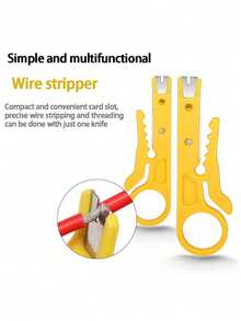 Bộ 2 kìm tuốt dây điện, kìm bấm đầu dây, dụng cụ bấm đầu dây, dụng cụ cắt dây đa năng, dụng cụ cầm tay đa chức năng. - màu vàng - Xem 7