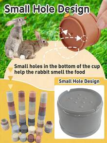 Pet Stacking Cups Toy, Rabbit Boredom Relief Puzzle Training Supplies, Hamster Small Animal Interactive Nesting Stacking Cups - View 4