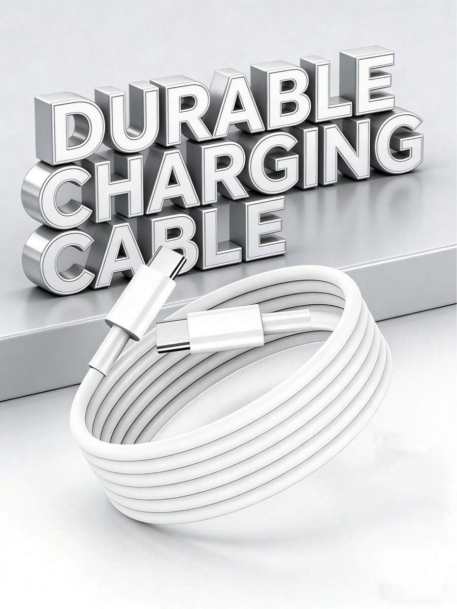 1-3根200厘米/6.6英尺充电线，耐用快速充电数据线，兼容 17/16/15、S26/S25/S24及其他Type-C设备，高速数据传输 - 白色 - 查看 1